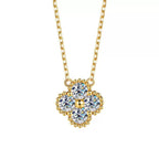 Moissanite Dainty Clover Necklace Bracelet Earrings