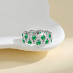 6.5MM Wide Band ColorfuRings in 925 Sterling Silver Moissanite Ring