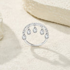 Moissanite Dangling Ring