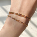 Silver Cuban Stacking Bracelet