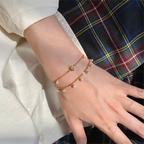 Mini Teardrop Pearl Pendant Bracelet
