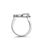 Moon Shape 1CT Moissanite Ring