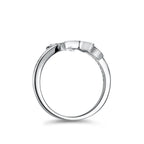 Full Moissanite Double Star Crossover Moissanite Ring