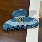 Chanel Denim Blue Hair Pins (Set: 5Pcs Total as the Main Pic)