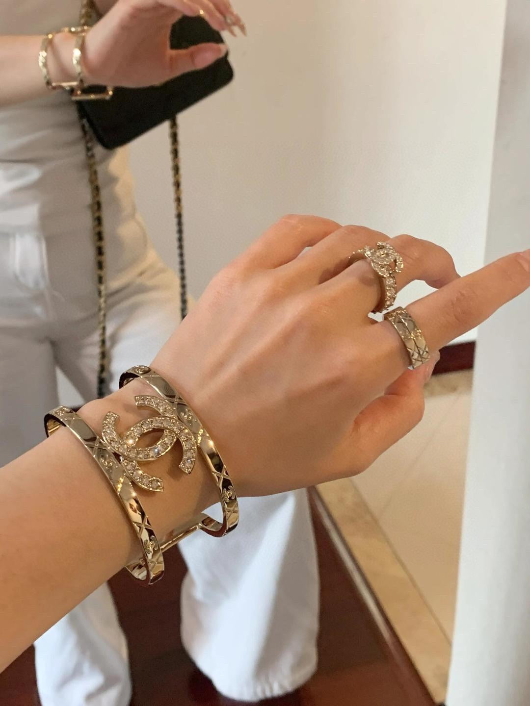 Chanel Logo Bangle