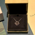 VCA  5 Motifs Bracelet Necklace Earrings Guilloche Silver Laser