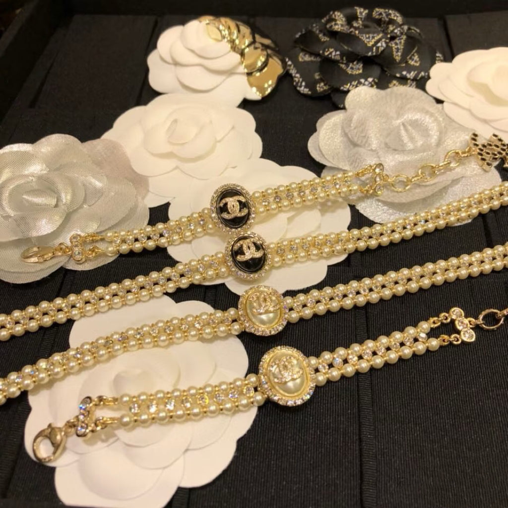 Chanel Pearl Black Choker