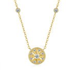 Six-pointed Star Pendant 14K Gold Plated Moissanite Necklace