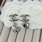 Chanel Heart Anchor Earrings