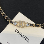Chanel Black Leather Star Choker