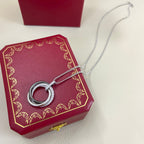 Cartier Trinity Diamond Necklace Black Silver