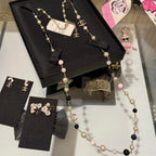 Chanel Black Pearl Sweater Chain