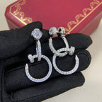 Cartier Juste un Clou Three Dangle Diamond Earrings