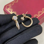 Cartier Juste un Clou Three Dangle Diamond Earrings
