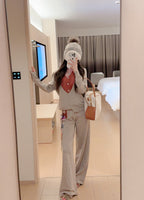Hermes Causal Knitted Suit (With Scarf)
