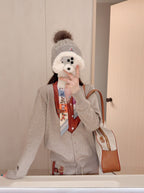Hermes Causal Knitted Suit (With Scarf)