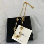 Chanel Dumbell Pearl Necklace