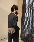 Celine Mini Triomphe Coated Canvas Besace Crossbody Bag