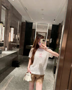 Chanel Sweater Short-Sleeve Top